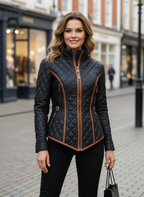 Lillian / Diamond-quiltad vadderad jacka